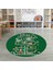 Dijital Baskılı Kaymaz Yıkanabilir Eğlenceli Yuvarlak Çocuk Odası Halısı, N-Y-Çocuk-48-Yeşil, 3