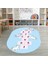 Dijital Baskılı Kaymaz Yıkanabilir Eğlenceli Eğitici Oval Çocuk Odası Halısı, N-O-Çocuk-37-Mavi, 5