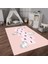 Dijital Baskılı Kaymaz Taban Yıkanabilir Eğlenceli Eğitici Çocuk Odası Halısı, N-Çocuk-37-Pembe, 2