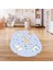 Dijital Baskılı Kaymaz Yıkanabilir Eğlenceli Eğitici Oval Çocuk Odası Halısı, N-O-Çocuk-35-Mavi, 1