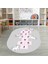 Dijital Baskılı Kaymaz Yıkanabilir Eğlenceli Eğitici Oval Çocuk Odası Halısı, N-O-Çocuk-37-Gri, 5