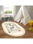 Dijital Baskılı Kaymaz Yıkanabilir Eğlenceli Eğitici Oval Çocuk Odası Halısı, N-O-Çocuk-44-Krem, 5