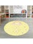 Dijital Baskılı Kaymaz Yıkanabilir Eğlenceli Yuvarlak Çocuk Odası Halısı, N-Y-Çocuk-12-Sarı, 1