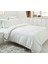 Line King Size Çizgili Saten Pamuk Nevresim Takımı Krem 220X 240 cm 1