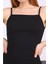 Siyah Bisiklet Yaka Ip Askılı Yazlık Triko Elbise 3