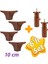 Açelya 6'lı Set 10 cm Ceviz Mobilya Ünite Çekyat Koltuk Kanepe Ayağı 9.5 x 14.5 cm Ayarlı M8 Destek Baza Ayak 1