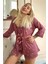 Kalp Pembe Desenli Bambu Crop Sabahlıklı Şortlu Pijama Takımı 1