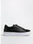 Siyah Erkek Deri Sneaker Rubens 1