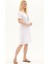 Şile Bezi Beyaz Kısa Kol Nakışlı Yaka Yazlık Elbise 2