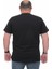 Erkek Büyük Beden Sıfır Yaka Tişört Sydney 24139 Sıyah 3