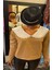 Kadın Camel Tasarım Vintage Bebe Yaka Detay Triko Kazak 3