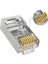 50 Adet - 3u (3 Micron) Gold Plated Cat6 RJ45 Metal Konnektör - 8P8C Ethernet Kablo Ucu Jack 3