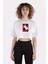 Beyaz Pamuk Bisiklet Yaka Crop T-Shirt Inosuke 1