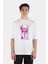 Beyaz Oversize T-Shirt Anime Senpai 1