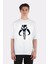 Beyaz Oversize T-Shirt Mandalorian Symbol 1