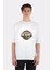 Beyaz Oversize T-Shirt Bring Home The Bounty Grogu Logo 1
