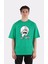 Yeşil Pamuk Bisiklet Yaka Oversize T-Shirt Zoro Samurai Wano Kuni Arc 1