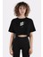 Siyah Pamuk Bisiklet Yaka Crop T-Shirt Air Guitar HERO_EM1044 1