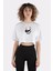 Beyaz Pamuk Bisiklet Yaka Crop T-Shirt Goblin Slayer 1