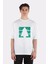 Beyaz Oversize T-Shirt Retro Pine Tree 1