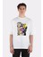 Beyaz Oversize T-Shirt Gohan Vs Cell 1