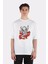 Beyaz Oversize T-Shirt Astronaut 1