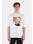 Beyaz Oversize T-Shirt Chainsaw Man Power 1