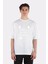 Beyaz Oversize T-Shirt Hell Was Boring 1