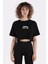 Siyah Pamuk Bisiklet Yaka Crop T-Shirt Bass GUITAR_EM1121 1