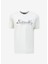 Beyaz Erkek Bisiklet Yaka Basic Baskılı T-Shirt D4SM-TST3310 1