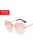 Moda Düzensiz Güneş Gözlüğü Kişiselleştirilmiş Çerçeve Cut-Edge Güneş Gözlüğü Kadın Trendy Güneş Gözlüğü C6-Altın Çerçeve Açık Pembe Film (Yurt Dışından) 4