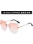Moda Düzensiz Güneş Gözlüğü Kişiselleştirilmiş Çerçeve Cut-Edge Güneş Gözlüğü Kadın Trendy Güneş Gözlüğü C6-Altın Çerçeve Açık Pembe Film (Yurt Dışından) 5