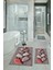 3D Dijital Baskılı Kaymaz Taban Yıkanabilir Ikili Banyo Takımı Klozet Takımı, N-Klozet-15-Kırmızı, 2