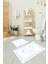Dijital Baskılı Kaymaz Yıkanabilir Ayak Desen Ikili Banyo Takımı Klozet Takımı, N-Klozet-18-Beyaz, 1