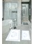Dijital Baskılı Kaymaz Yıkanabilir Ayak Desen Ikili Banyo Takımı Klozet Takımı, N-Klozet-18-Beyaz, 2