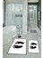 Dijital Baskılı Kaymaz Yıkanabilir Ayak Desen Ikili Banyo Takımı Klozet Takımı, N-Klozet-21-Beyaz, 1