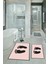 Dijital Baskılı Kaymaz Yıkanabilir Ayak Desen Ikili Banyo Takımı Klozet Takımı, N-Klozet-21-Pembe, 1