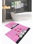 Dijital Baskılı Kaymaz Yıkanabilir Kedi Desen Ikili Banyo Takımı Klozet Takımı, N-Klozet-42-Pembe, 4