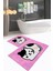 Dijital Baskılı Kaymaz Yıkanabilir Kedi Desen Ikili Banyo Takımı Klozet Takımı, N-Klozet-43-Pembe, 4