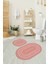 Dijital Baskılı Kaymaz Yıkanabilir Bathroom Oval Banyo Takımı Klozet Takımı, N-O-Klozet-05-Pembe, 3