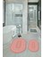 Dijital Baskılı Kaymaz Yıkanabilir Bathroom Oval Banyo Takımı Klozet Takımı, N-O-Klozet-05-Pembe, 4