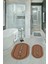 Dijital Baskılı Kaymaz Yıkanabilir Bathroom Oval Banyo Takımı Klozet Takımı, N-O-Klozet-06-Kahve, 4