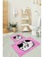 Dijital Baskılı Kaymaz Yıkanabilir Kedi Desen Ikili Banyo Takımı Klozet Takımı, N-Klozet-43-Pembe, 5
