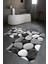 3D Dijital Baskılı Kaymaz Taban Yıkanabilir Ikili Banyo Takımı Klozet Takımı, N-Klozet-46-Gri, 2