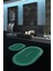 Dijital Baskılı Kaymaz Yıkanabilir Home Oval Banyo Takımı Klozet Takımı, N-O-Klozet-03-Yeşil, 5