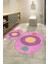 Dijital Baskılı Kaymaz Taban Yıkanabilir Oval Banyo Takımı Klozet Takımı, N-O-Klozet-49-Pembe, 1