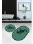 Dijital Baskılı Kaymaz Yıkanabilir Fil Desen Oval Banyo Takımı Klozet Takımı, N-O-Klozet-32-Yeşil, 2