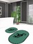 Dijital Baskılı Kaymaz Yıkanabilir Fil Desen Oval Banyo Takımı Klozet Takımı, N-O-Klozet-32-Yeşil, 3