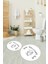 Dijital Baskılı Kaymaz Yıkanabilir Welcome Yuvarlak Ikili Banyo Takımı, N-Y-Klozet-11-Beyaz, 2