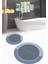 Dijital Baskılı Kaymaz Yıkanabilir Bathroom Yuvarlak Ikili Banyo Takımı, N-Y-Klozet-01-Mavi, 2